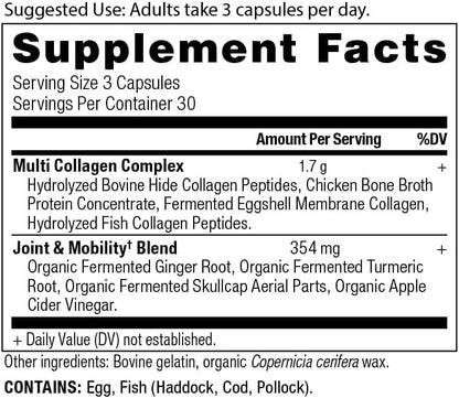 Collagen Pills for Joint Support by Ancient Nutrition, Multi Collagen Capsules 90 Ct, Joint + Mobility, Supports Joints, Skin & Nails, Exercise Recovery, Paleo and Keto Friendly, Gluten Free