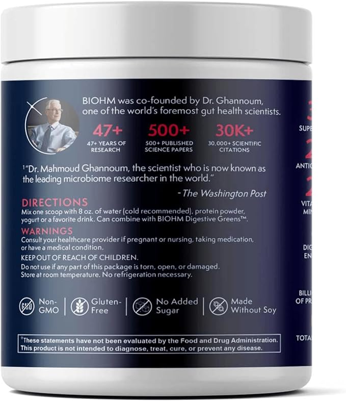BIOHM Essential Digestive Reds, Superfood Powder,