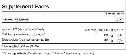 ANDREW LESSMAN Vitamin D3 10,000 IU 60 Capsules