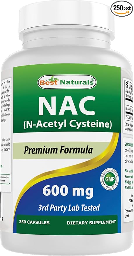 Best Naturals NAC 600 mg 250 Capsules