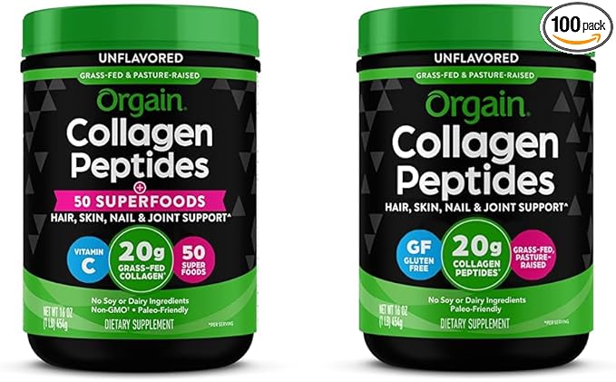 Orgain Hydrolyzed Collagen Powder + 50 20g Grass 20g Grass
