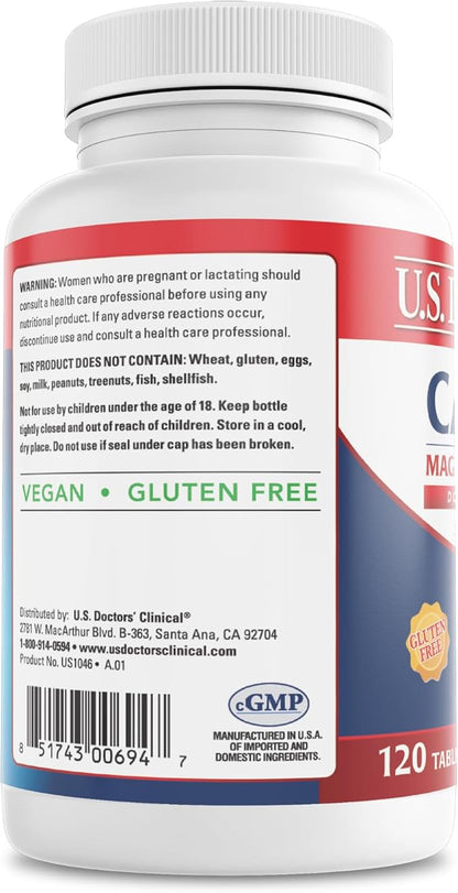 U.S. Doctors' Clinical Calcium, Magnesium + D3 for (120)