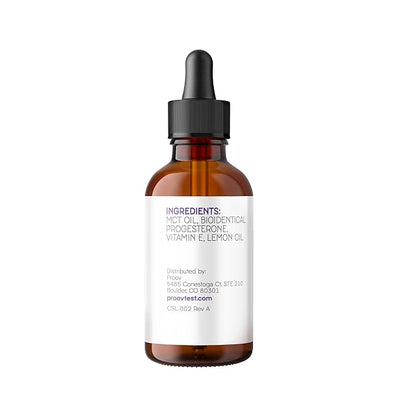Proov Balancing Oil for Face and Body with 2500 mg bio-identical USP Natural Progesterone, MCT Oil and Vitamin E Oil (and Lemon Oil) l Dry Skin & Menopause Support for Women | 1 Fluid oz/30mL