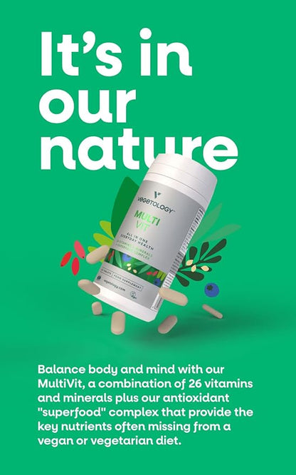 MultiVit Vegan Multivitamins W/26 Vitamin & (3 Pack)