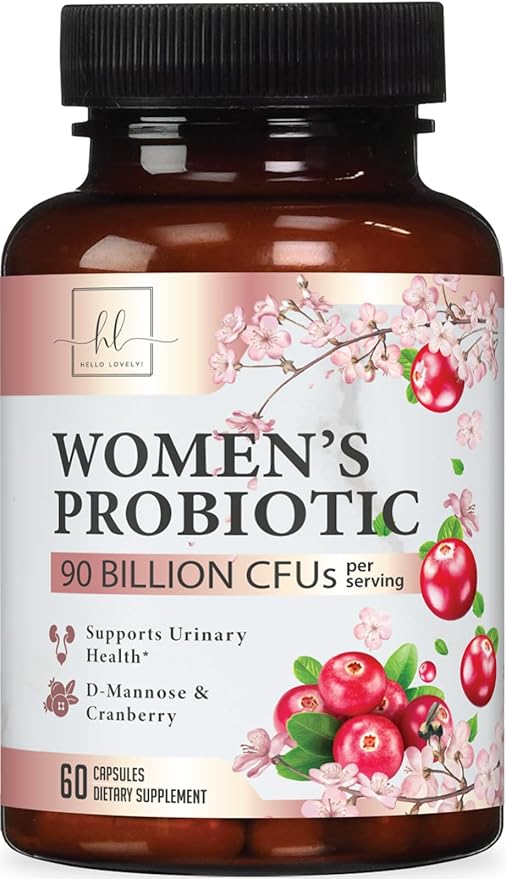 Probiotics for Women 90 Billion CFU, 16 Probiotic Strains with Cranberry, D-Mannose & Prebiotics, for Feminine PH Balance, Vaginal Odor & Digestive Health, Immune Support, Shelf Stable - 60 Capsules