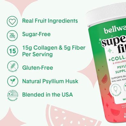 Bellway Super Fiber Powder + Collagen, (10.6 oz)