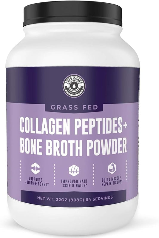 Left Coast Performance Collagen Bone Broth 2lb, Bone 64 Servings