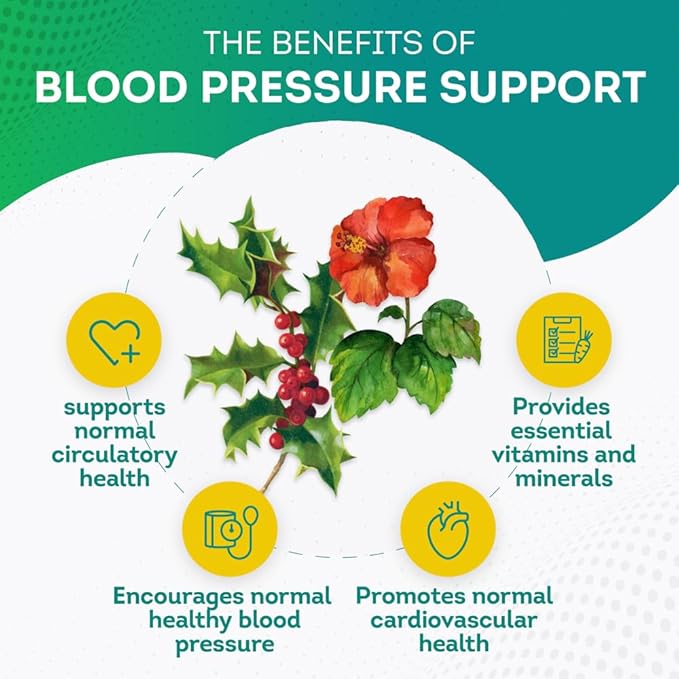 PurePremium Blood Pressure Supplements with Hawthorn B6 - 180 Caps