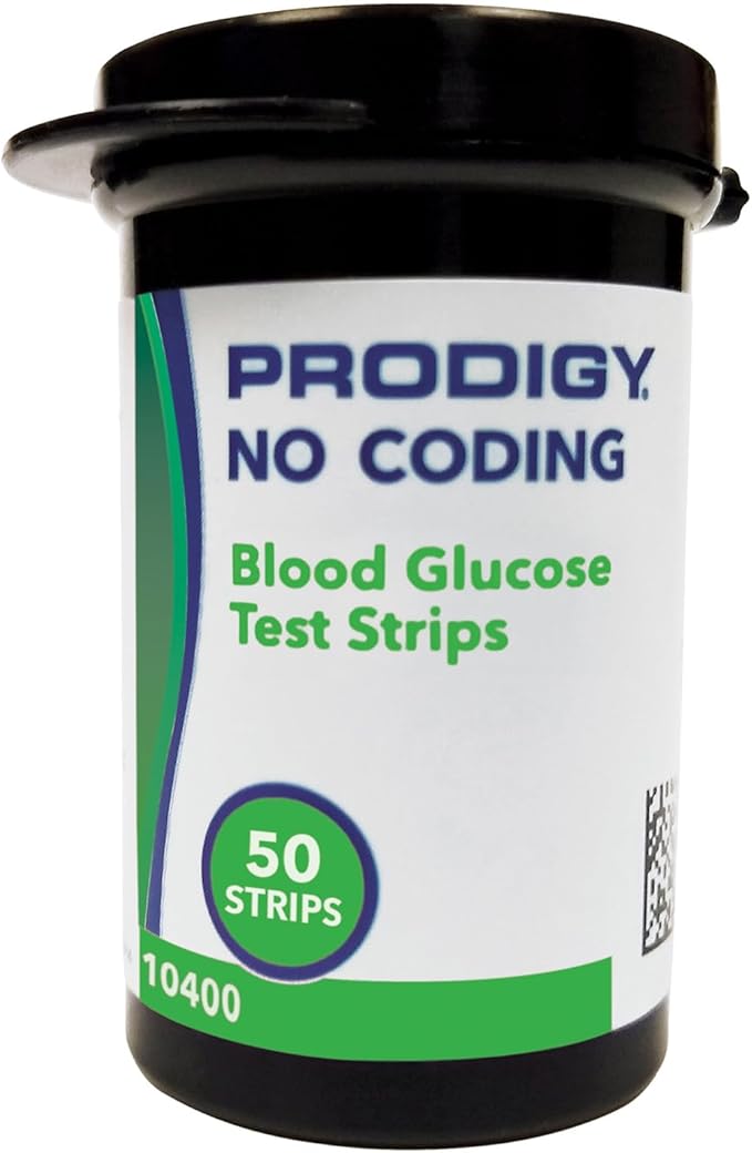PRODIGY No Coding Blood Glucose Test 50 Strips