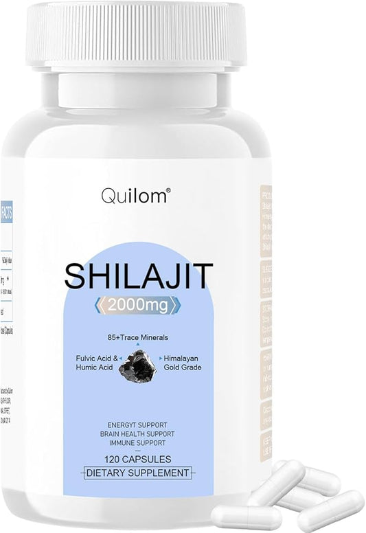Shilajit Pure Himalayan Organic-Shilajit Supplement-Gold Grade Formula,85+Trace Minerals 75%+ Fulvic Shilajit-120-Day Supply