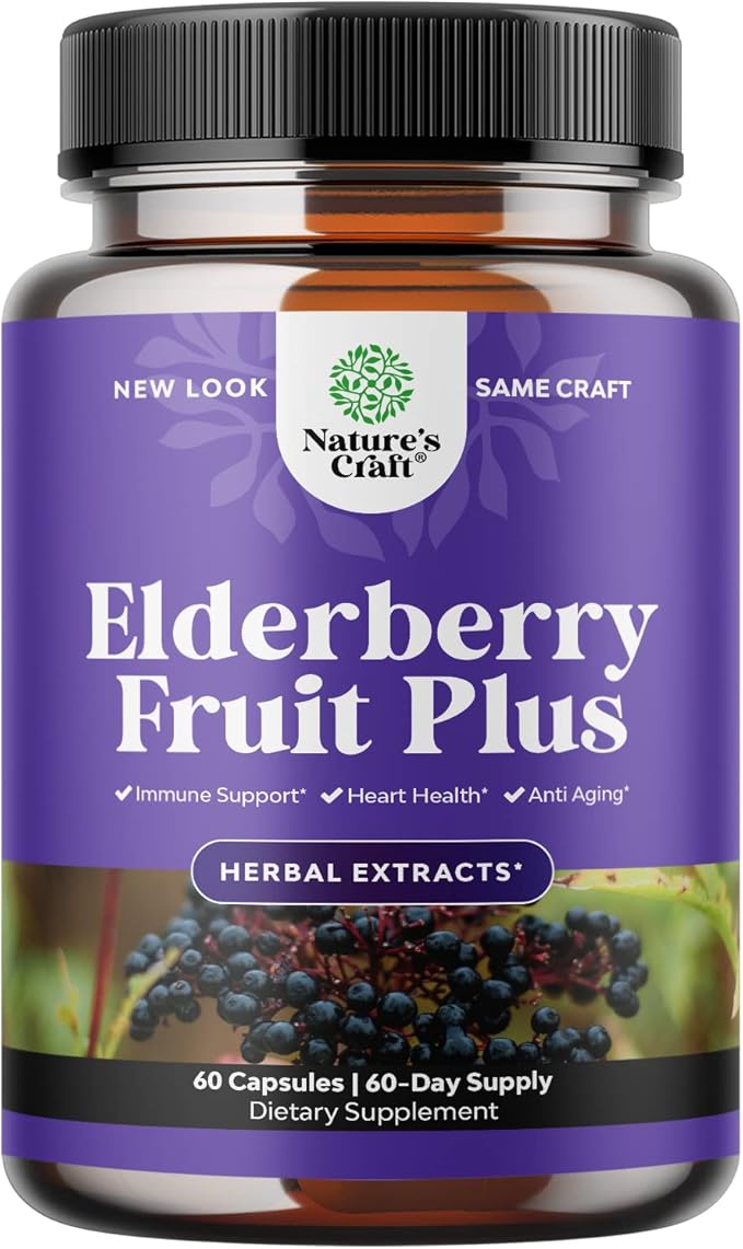 Black Elderberry Capsules Antioxidant Supplement