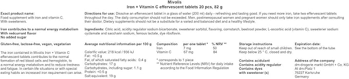 Mivolis Vitamins + Traces Elements Mix Set - Dietary Supplements 10 Tubes x 20 pcs | Germany