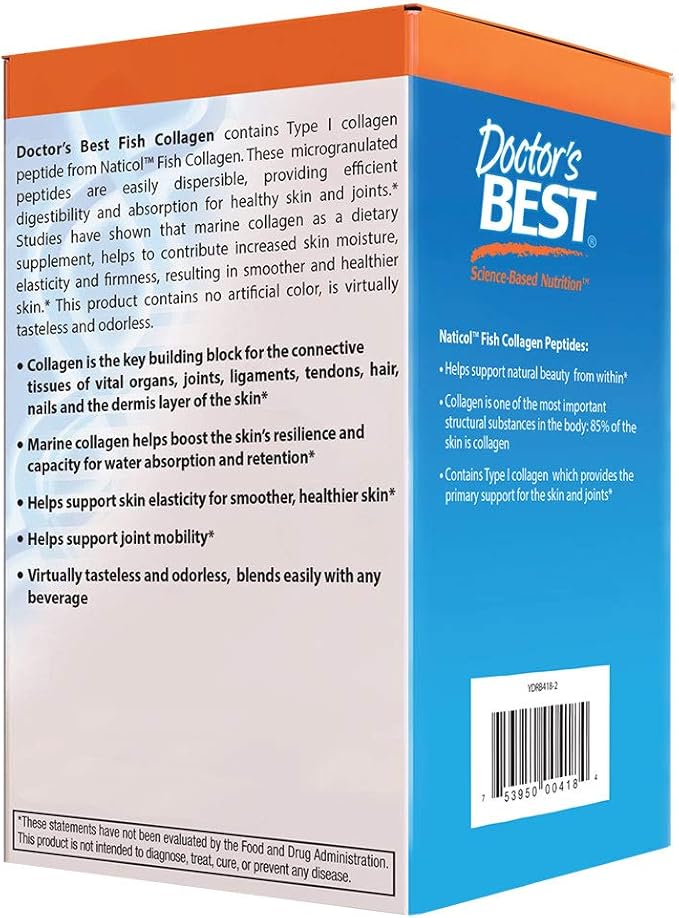 Doctor's Best Fish Collagen w/Naticol Fish 30 Powder