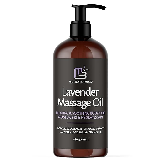 Lavender Massage Oil with Collagen and M3 Naturals