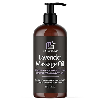 Lavender Massage Oil with Collagen and M3 Naturals