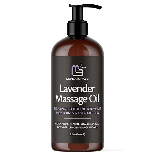 Lavender Massage Oil with Collagen and M3 Naturals