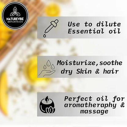 Naturevibe Botanicals Mango Oil 32 Ounces 100% Pure