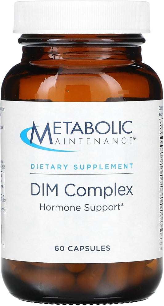 Metabolic Maintenance DIM Complex - 100mg Diindolylmethane Supplement with Vitamin E, B12, Active Folate + NAC - Helps Promote Healthy Estrogen Metabolism (60 Capsules)