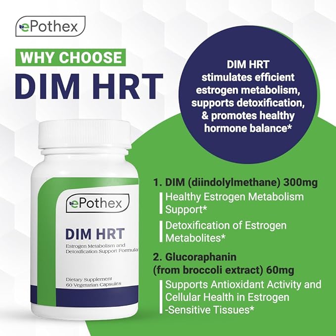 DIM HRT - Estrogen Metabolism + 60 Capsules