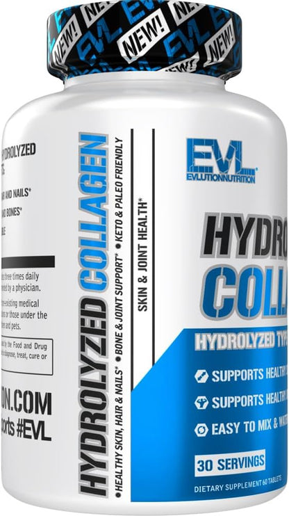 Evlution Nutrition Hydrolyzed Collagen 1400mg Hydrolyzed 30 Servings