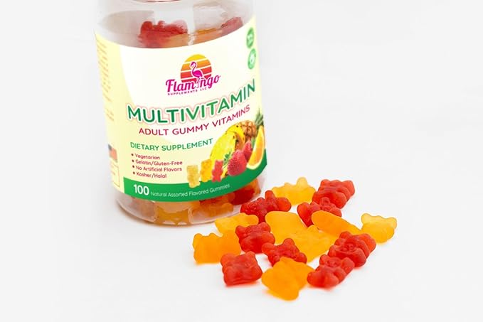 Multivitamin Gummies | Vegan Friendly, Kosher 3 Natural B3, B12, B12, Biotin, 100 Gummies