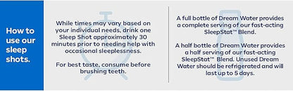 Dream Water Sleep Aid Supplement Drink; 5mg, GABA, 5-HTP; Zero 2.5 oz 4-Count