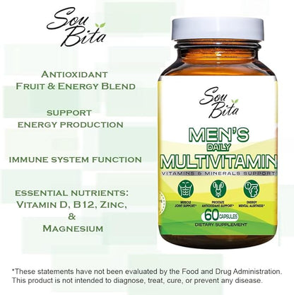 Mens Multivitamin - Daily Multi Vitamins B12, C,