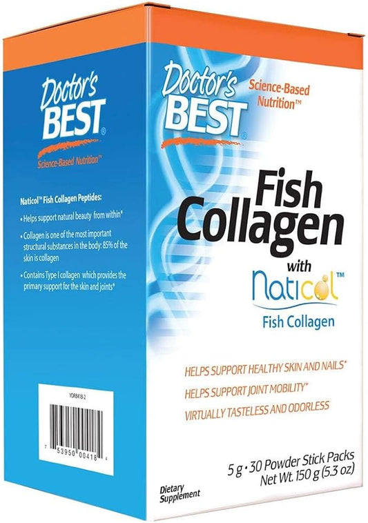 Doctor's Best Fish Collagen w/Naticol Fish 30 Powder