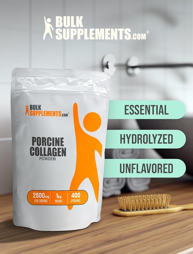 BulkSupplements.com Porcine Collagen Powder 2500mg per 1kg (2.2 (2.2 lbs) 1)