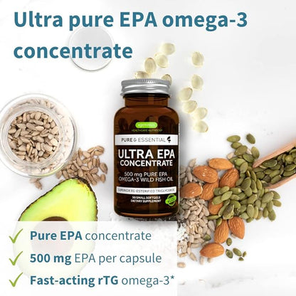 Pure & Essential Ultra Pure EPA Omega-3 Concentrate 500 mg, 90 Small