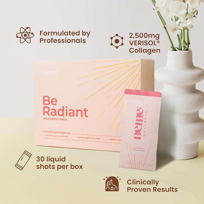 BeMe Liquid Collagen Drink, Be Radiant (Peach) 30 Sachets
