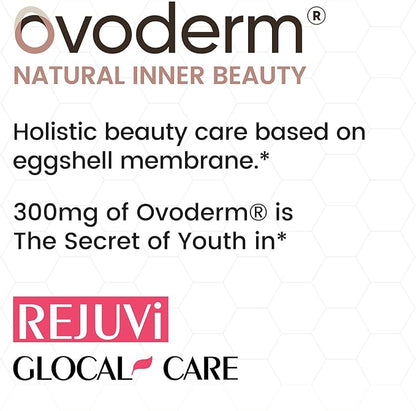 GlocalCare Rejuvi Skin Rejuvenation - Collagen Synthesis, Anti-Wrinkles with Ovoderm, Grape Seed Extract, Coenzyme Q10, Folate