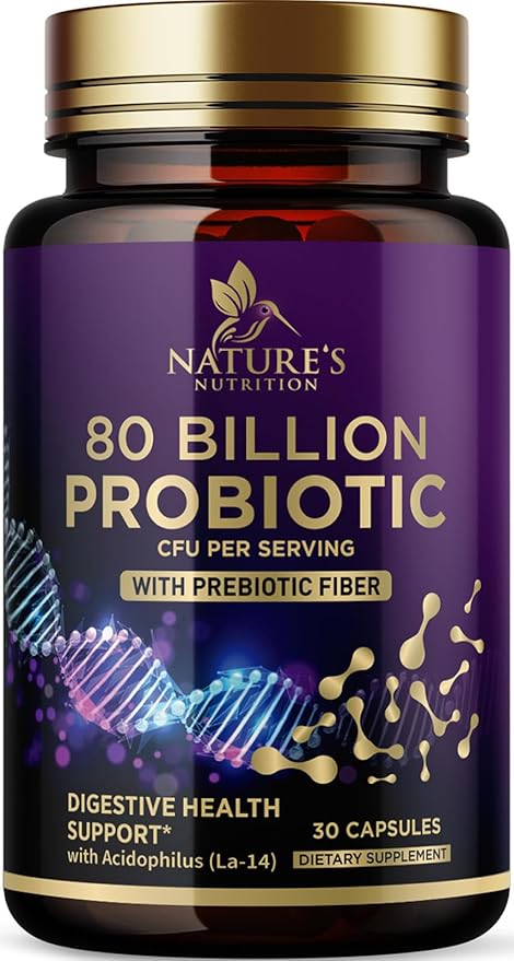 Probiotic Supplement 80 Billion CFU + 30 Capsules