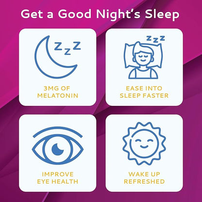 30 Oral Sleep Strips | Quick-Dissolving 3mg Melatonin Strips | Works Faster Than Gummies | Relaxation Sleep Supplements for Adults | The Ultimate Sleeping Aid for Better Sleep and Eye Health