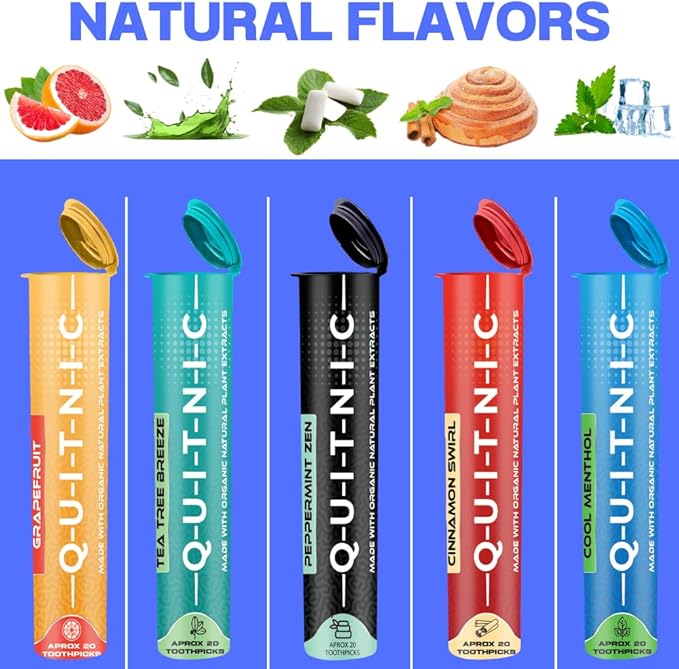 Quit-NIC Infused Flavored Toothpicks to Help 20 Count 5)