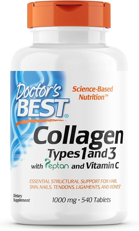 Doctor's Best Collagen Types 1 & 3 with 1000 Mg, 540 Tablets