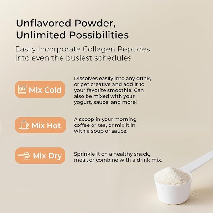 VitaMedica Unflavored Collagen Peptides Powder 48 Servings