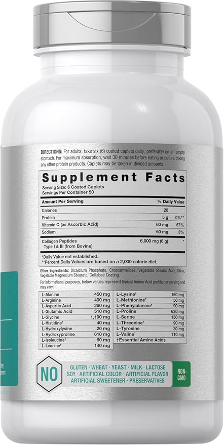 Horbäach Collagen Peptides 6000mg 300 Caplet
