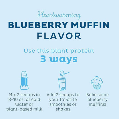 KOS Plant Based Protein Powder, Blueberry Muffin 10 Servings