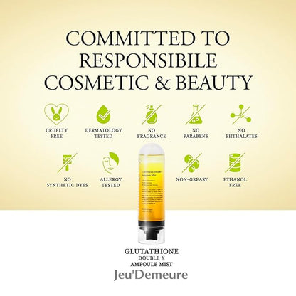 JEU'DEMEURE Glutathione Double-X Ampoule Luminous Dewy 5% Niacinamide, 2.5 fl.oz