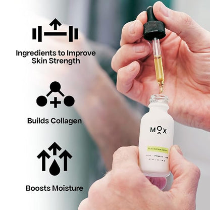 Mox Skincare Starter Set (2 pc set) | Daily Face Care Set Includes Mint Exfoliating Face Cleanser + Nutrient Hydrating Serum | Anti-Aging for Fine Lines & Wrinkles