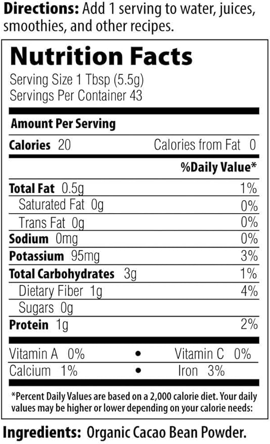 MRM Nutrition Organic Fermented Cacao Powder | Superfood | Antioxidant-rich | Gluten free + vegan | 43 servings