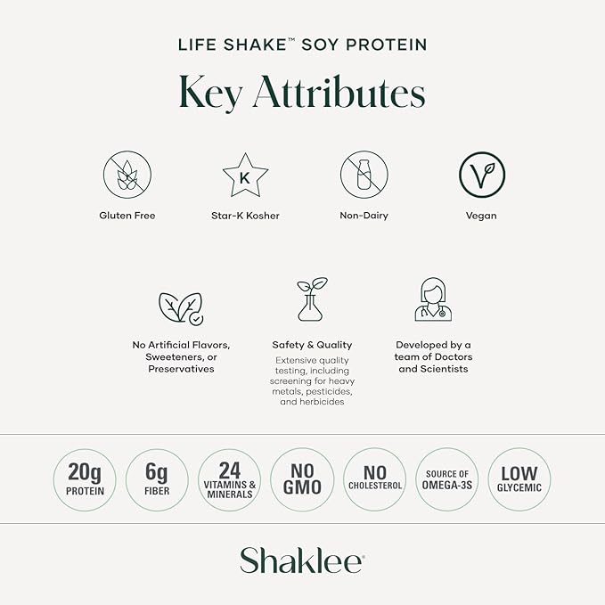 Shaklee Life Shake™ Soy Protein French Vanilla 20g Protein, 6g Fiber, 24 Vitamins 14 Servings