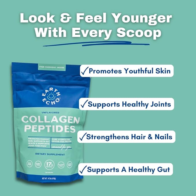 Earth Echo Organic Collagen Peptides Powder
