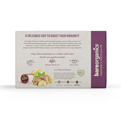 BareOrganics Daily Defense Coffee with Superfoods, 60ct (15660)