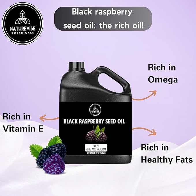Naturevibe Botanicals Black Raspberry Oil 32 Ounces 100% Pure