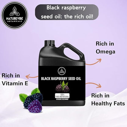 Naturevibe Botanicals Black Raspberry Oil 32 Ounces 100% Pure