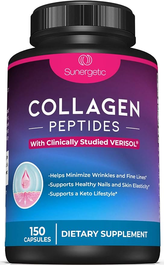 Sunergetic Premium Collagen Peptides Capsules – 2500 mg 1 & 3 – 150 Collagen