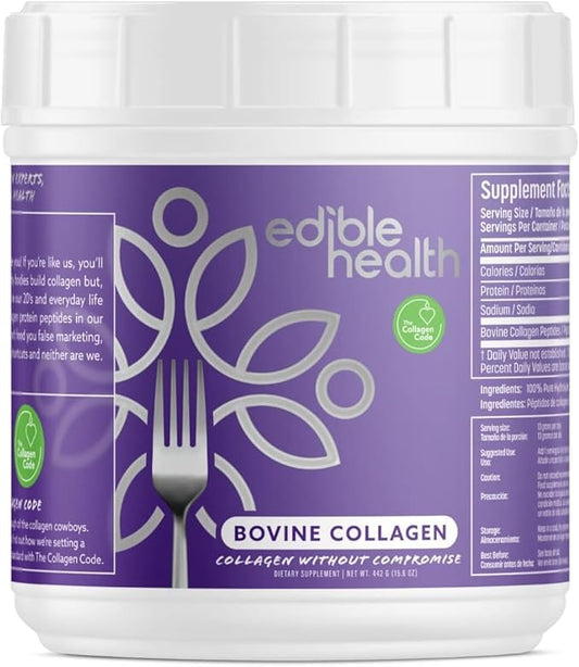 Bovine Collagen Peptides Powder, High Protein, 15.6oz Tub