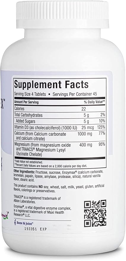Maxi Health Chewable Calcium Complex 1000 mg D3 (1000 (1000 IU) (400 mg) 180 Count 2)